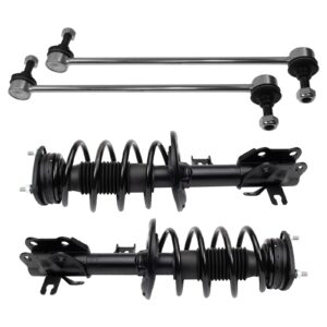 trq front suspension kit complete strut & coil spring assembly sway bar stabilizer link compatible with 2014-2017 mazda 6