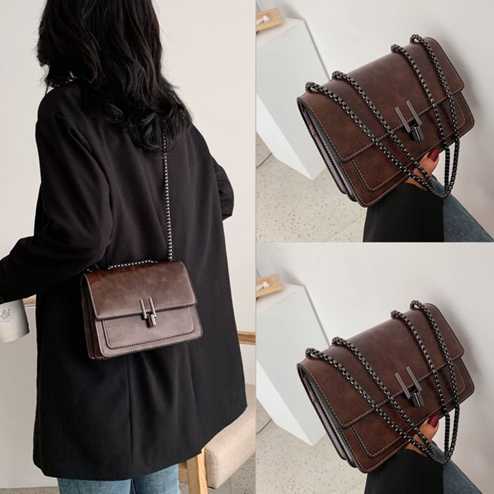 Fashion Women Crossbody Shoulder Bag Everyday Travel Shoulder Bag Tote Bag for Women (Dark Brown)