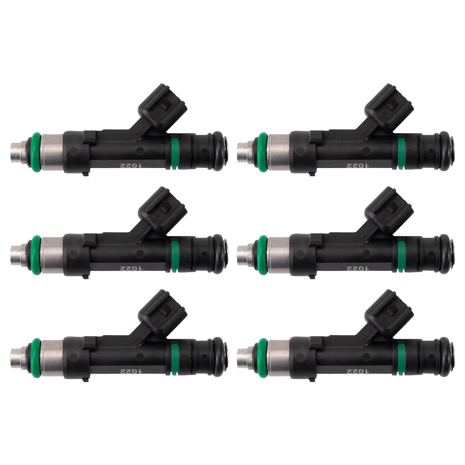 TRQ Fuel Injector Set Compatible with 2008-2010 Chrysler Town Country Dodge Grand Caravan 2007-2011 Jeep Wrangler 2009-2010 Volkswagen Routan