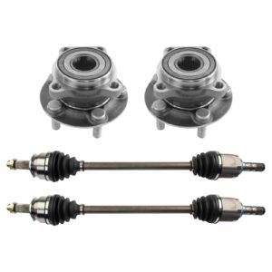 TRQ Drivetrain Kit CV Axle Shaft Assembly Wheel Hub Bearing Assembly Compatible with 2014 Subaru Forester 2010-2014 Legacy Outback