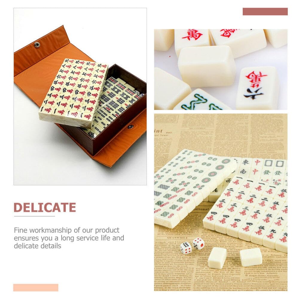 Mahjong Tiles Set, Chinese Mahjong Set, Chinese Mahjong Game Set, Classic Gathering Party Game for Family/Team