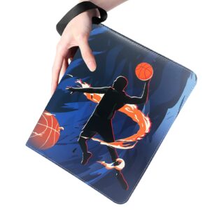 900 Pockets Basketball Cards Binder,Trading Cards Holder Card Collectors Album,Trading Card Binder 9 Pocket with 50 Removable Sleeves for Basketball Card and Sports Card