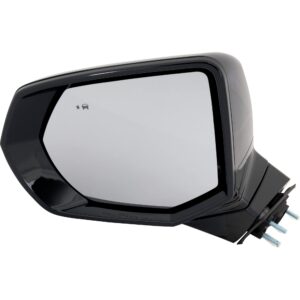 Kool Vue Driver Side Power Heated Mirror for Chevrolet Tahoe Suburban GMC Yukon Yukon XL 2021-2023 Manual Fold With Blind Spot Light; Without Signal Light, Memory & Puddle Lamp Paintable