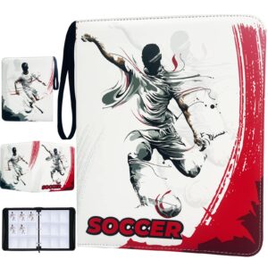 900 pockets soccer cards binder,trading cards holder card collectors album,trading card binder 9 pocket with 50 removable sleeves for soccer card and sports card