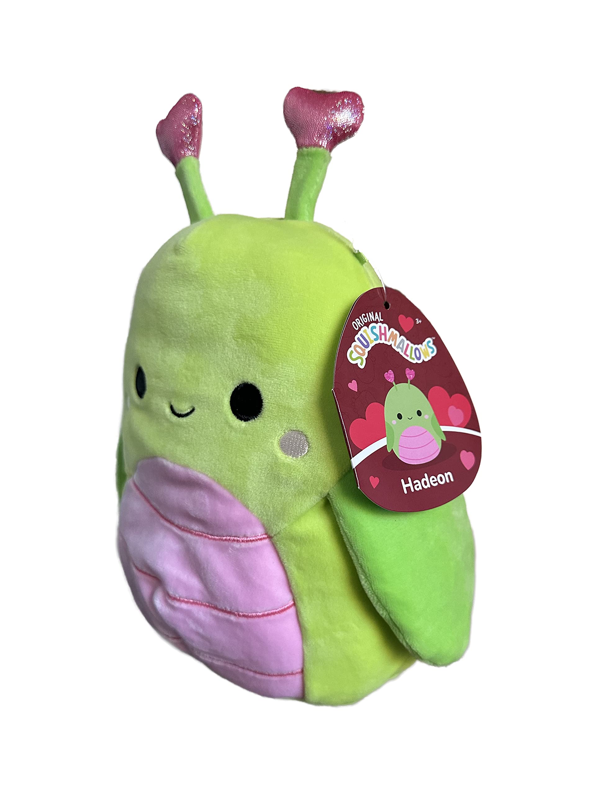 Squishmallow Official Kellytoy Valentines Squad Squishy Soft Plush Toy Animal (8 Inch, Hadeon The Grasshopper)