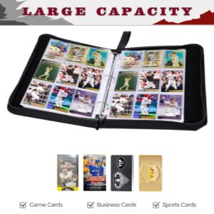 900 Pockets Soccer Cards Binder,Trading Cards Holder Card Collectors Album,Trading Card Binder 9 Pocket with 50 Removable Sleeves for Soccer Card and Sports Card