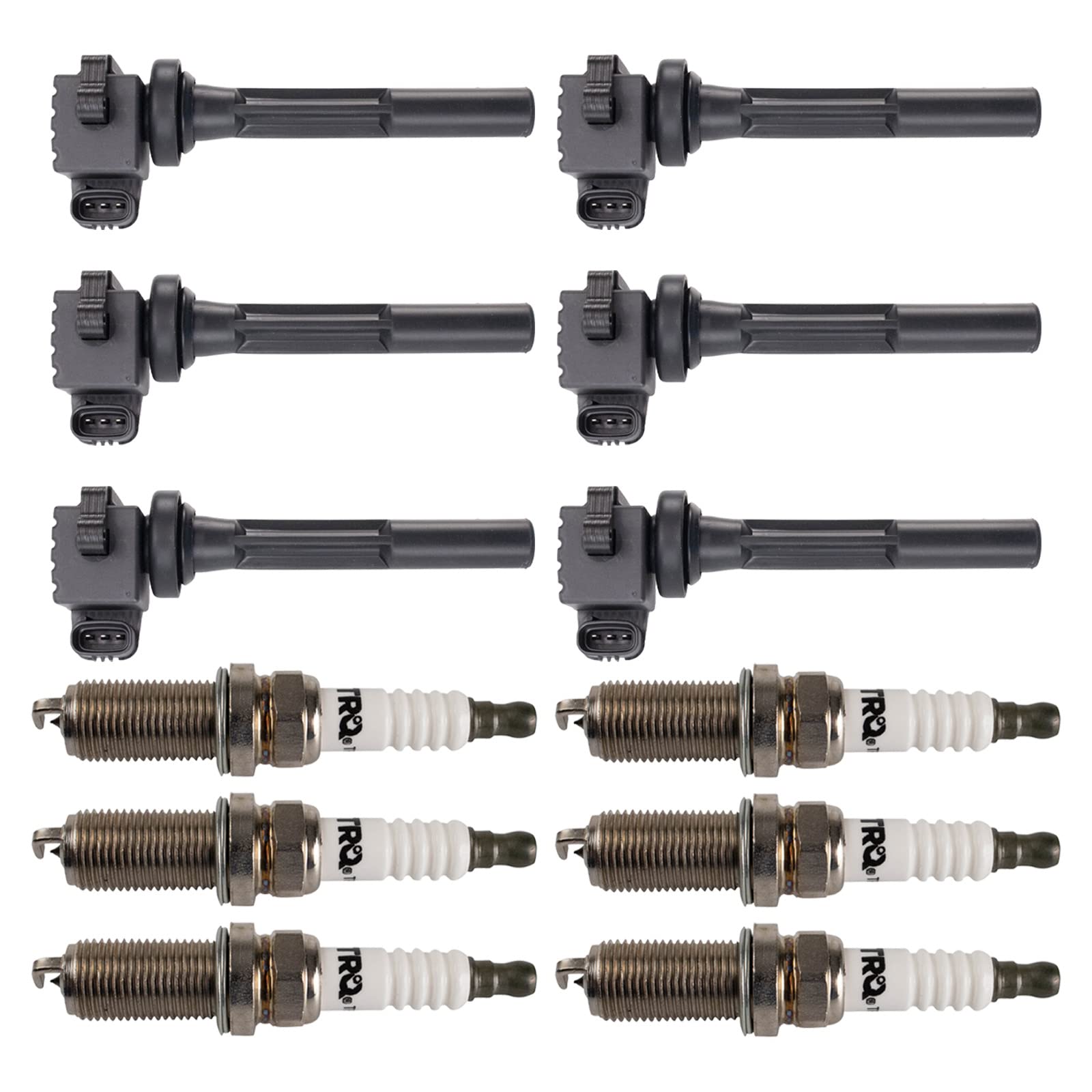 TRQ Ignition Kit Ignition Coil Spark Plugs Compatible with 1998 Acura SLX