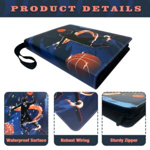 900 Pockets Basketball Cards Binder,Trading Cards Holder Card Collectors Album,Trading Card Binder 9 Pocket with 50 Removable Sleeves for Basketball Card and Sports Card