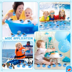 36 Packs Mini Rubber Ducks with Sunglasses Sets Duck Bath Toys Squeaky Rubber Ducks Cute Float Bathtub Duckies for Little One Birthday Party Favors Class Carnival Prizes Car Decor(Blue)