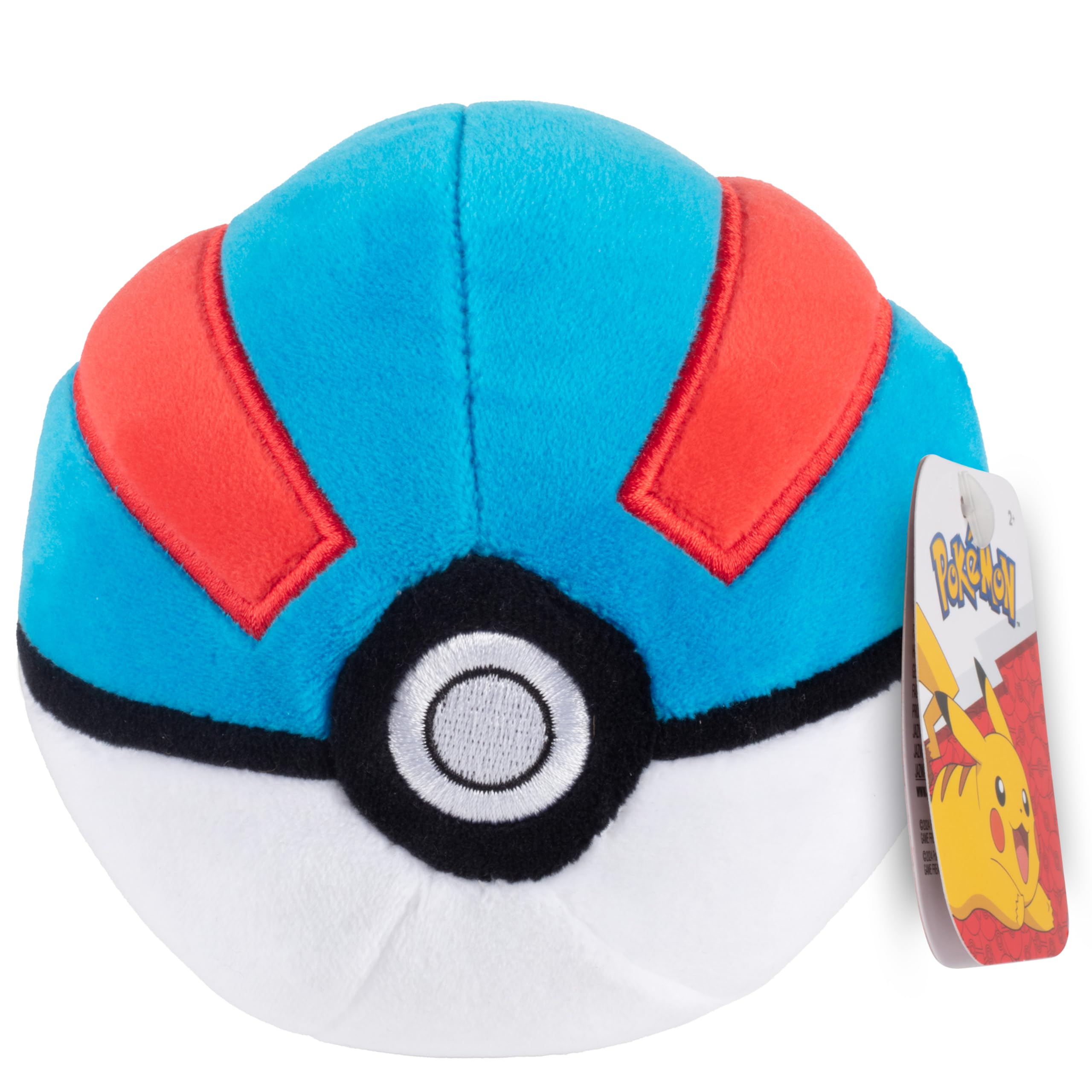 PoKémon Pokéball Plush Assorted Blind Box 2-Pack - Receive 2 of 4 Ball Styles, 5" - Poke, Master, Ultra or Great Ball - Soft Stuffed Toys with Weighted Bottom - Officially Licensed - Gift for Kids