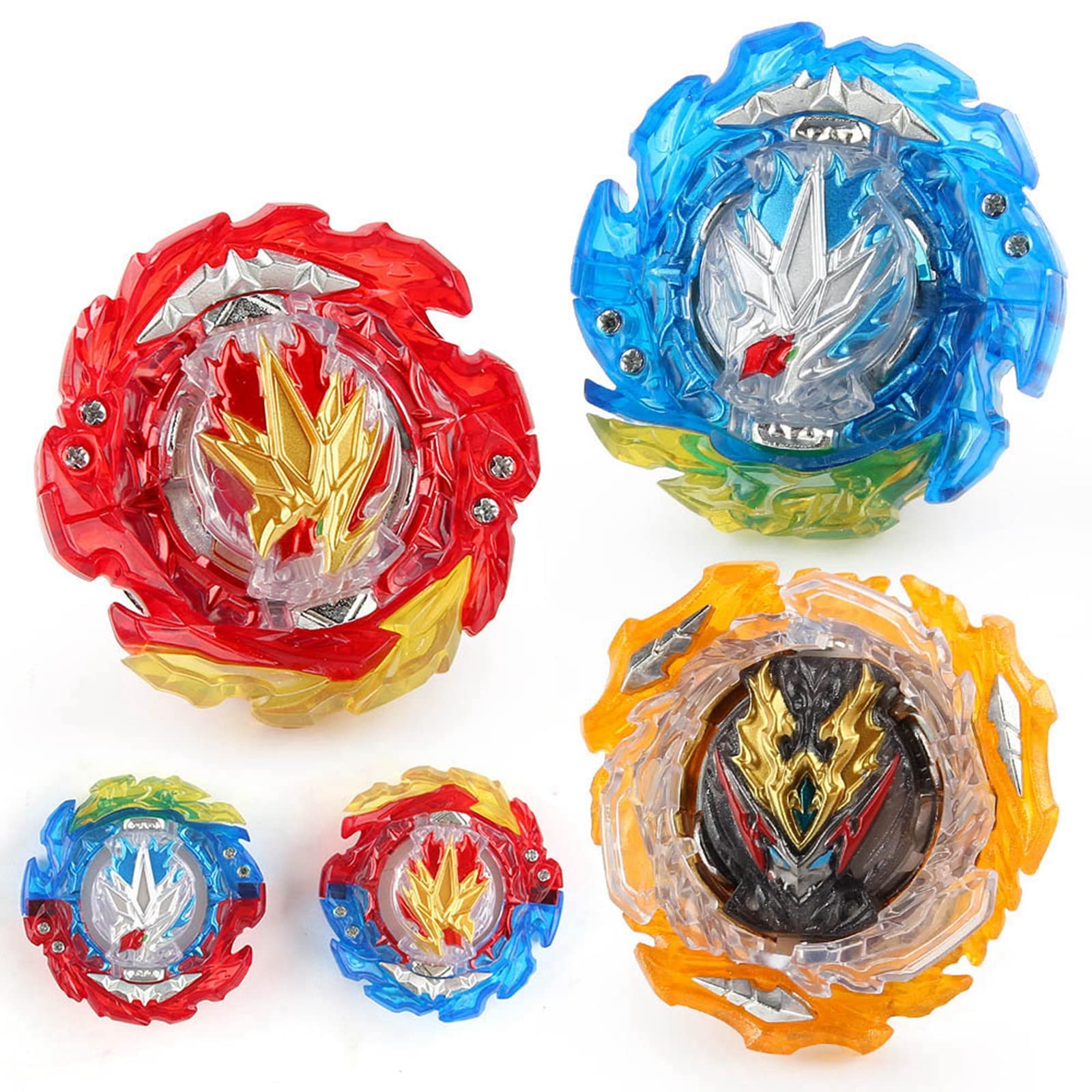 Bay Battle Top B-203 Helios Hyperion Ultimate Fusion DX Set Booster Superking Battling Tops Gaming Spinning Top Toys Starter High Performance 4D Bey with Burst String LR Launcher & Grip (B-203)