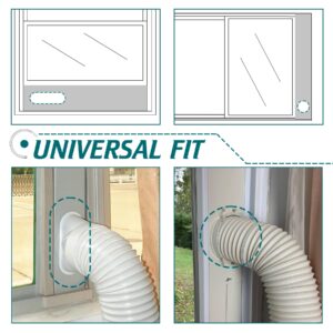 Daisypower Portable Air Conditioner Window Vent kit Suround Insulation Panel,Portable AC Window Seal Plate Insulated Foam Panel for 5.9& 5 Inch Exhaust Hose,Drafts Stop,up to 60 inch