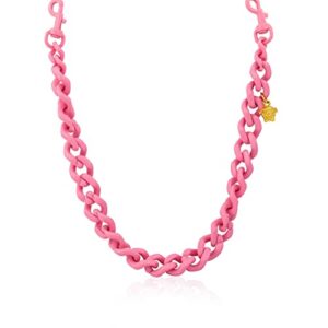 versace ladies baby pink medusa head shoulder chain strap