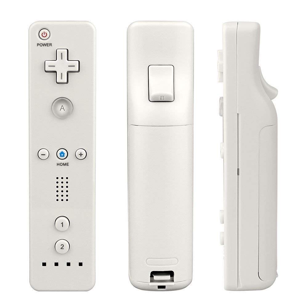 Lyyes Remote Controller for Wii, Wii Remote and Nunchuck Controllers with Silicon Case and Strap for Wii and Wii U (White)