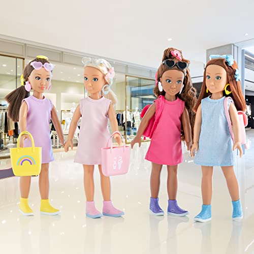 Corolle Girls Zoe Shopping Surprise Set Fashion Doll and 6-Piece Accessory Set, for Kids Ages 4 Years and up