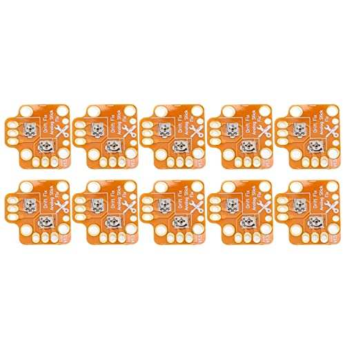 Gamepad Joystick Drift Repair Board, 10Pcs Gold Universal Game Controller Drift Fix Mod Durable for Game Controller