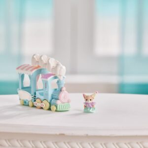 Calico Critters Floating Cloud Rainbow Train - Toy Vehicle Playset with 1 Collectible Figure