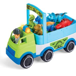 Kidoozie Dino Adventure Hauler - Interactive Vehicle & Playset with Lights & Sounds!