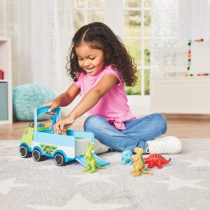 Kidoozie Dino Adventure Hauler - Interactive Vehicle & Playset with Lights & Sounds!