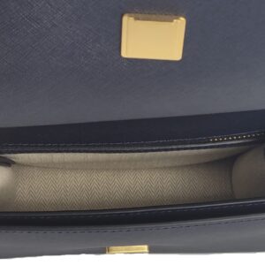 Tory Burch 136092 Emerson Flap Tory Navy Blue With Gold Hardware Women's Shoulder Bag