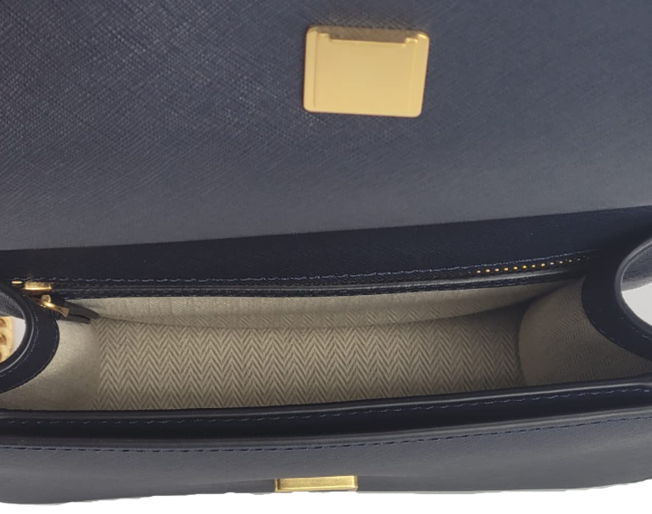 Tory Burch 136092 Emerson Flap Tory Navy Blue With Gold Hardware Women's Shoulder Bag