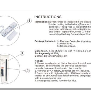 Lyyes Remote Controller for Wii, Wii Remote and Nunchuck Controllers with Silicon Case and Strap for Wii and Wii U (White)