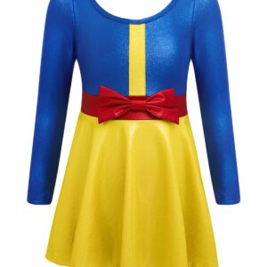 EQSJIU Girls Princess Costume Dress up Birthday Party Cosplay Halloween Outfits Dresses Bowknot 7-8 Years