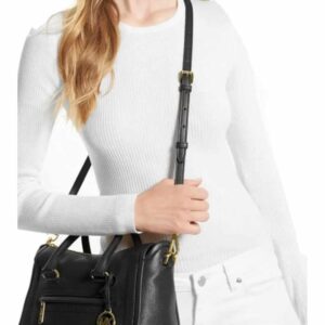 Michael Kors Carine Leather Satchel (Black)