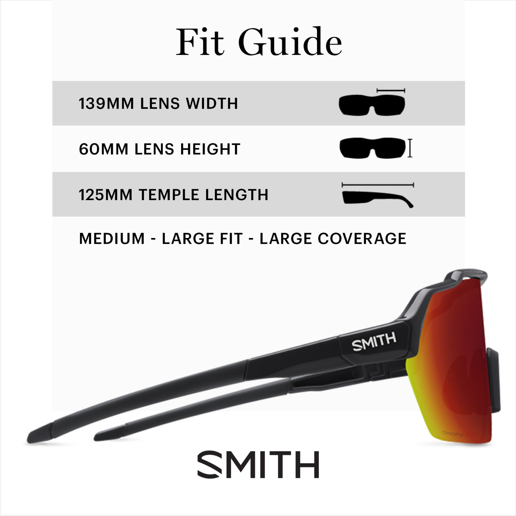 SMITH Optics Shift Split MAG Sunglasses – Shield Lens Performance Sports Sunglasses for Running, Biking, MTB & More – For Men & Women – Black + Red Mirror ChromaPop Lens