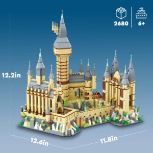 Vziimo Castle 2680PCS Building Set, Cool Creative Gift Movie Collectible Display Model Kit for 8+ Teens Adult to Build (Mini-Blocks)