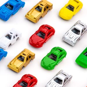 mini cars for kids - plastic car toys bulk - easter egg fillers - 50 pcs little cars toys - tiny plastic toys for goody bags, party favors, classroom prizes