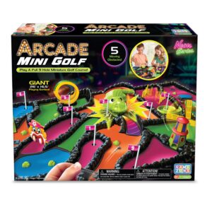 Game Zone Arcade Mini Golf - Interactive Tabletop Mini Golf Game with 9 Holes and Moving Obstacles for 1-4 Players Ages 6+ - Perfect for Family Nights!