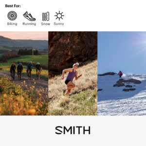 SMITH Shift MAG Sunglasses – Shield Lens Performance Sports Sunglasses for Mountaineering, Biking, MTB & More – For Men & Women – Black + Photochromic Grey to Clear Lens