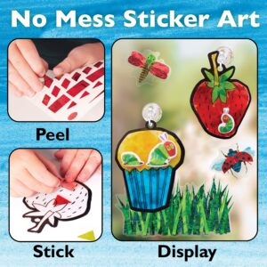 Creativity for Kids The Very Hungry Caterpillar: Sticker Suncatcher Kit - DIY Window Stickers for Toddlers from The World of Eric Carle, Preschool Arts and Crafts for Kids Ages 3-5+, Medium