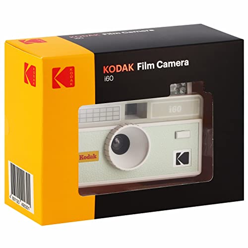 Kodak i60 Reusable 35mm Film Camera - Retro Style, Focus Free, Built in Flash, Press and Pop-up Flash (Bud Green)