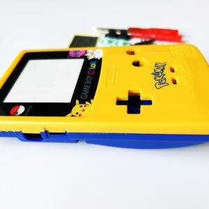 JMXLDS New Full Housing Shell Case Cover Pack with Buttons Sticker Replacement for Game boy Color GBC Repair Part-Yellow&Blue.