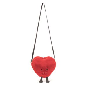 Jellycat Amuseables Heart Plush Bag, 7 inches | Crossbody and Shoulder Purse | Fun and Unique Handbag