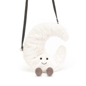 Jellycat Amuseables Moon Plush Bag, 10 inches | Crossbody and Shoulder Purse | Fun and Unique Handbag