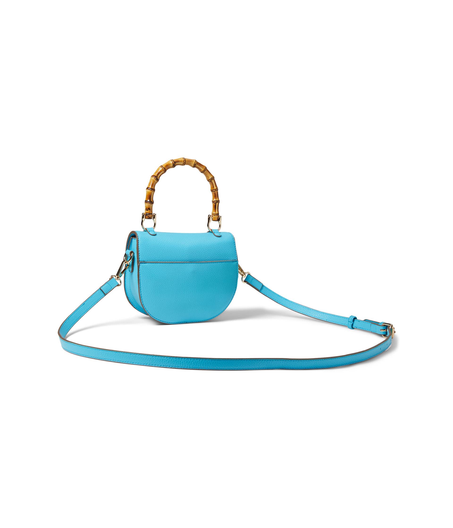 Anne Klein Mini Bamboo top Handle Crossbody, Turquoise Sea