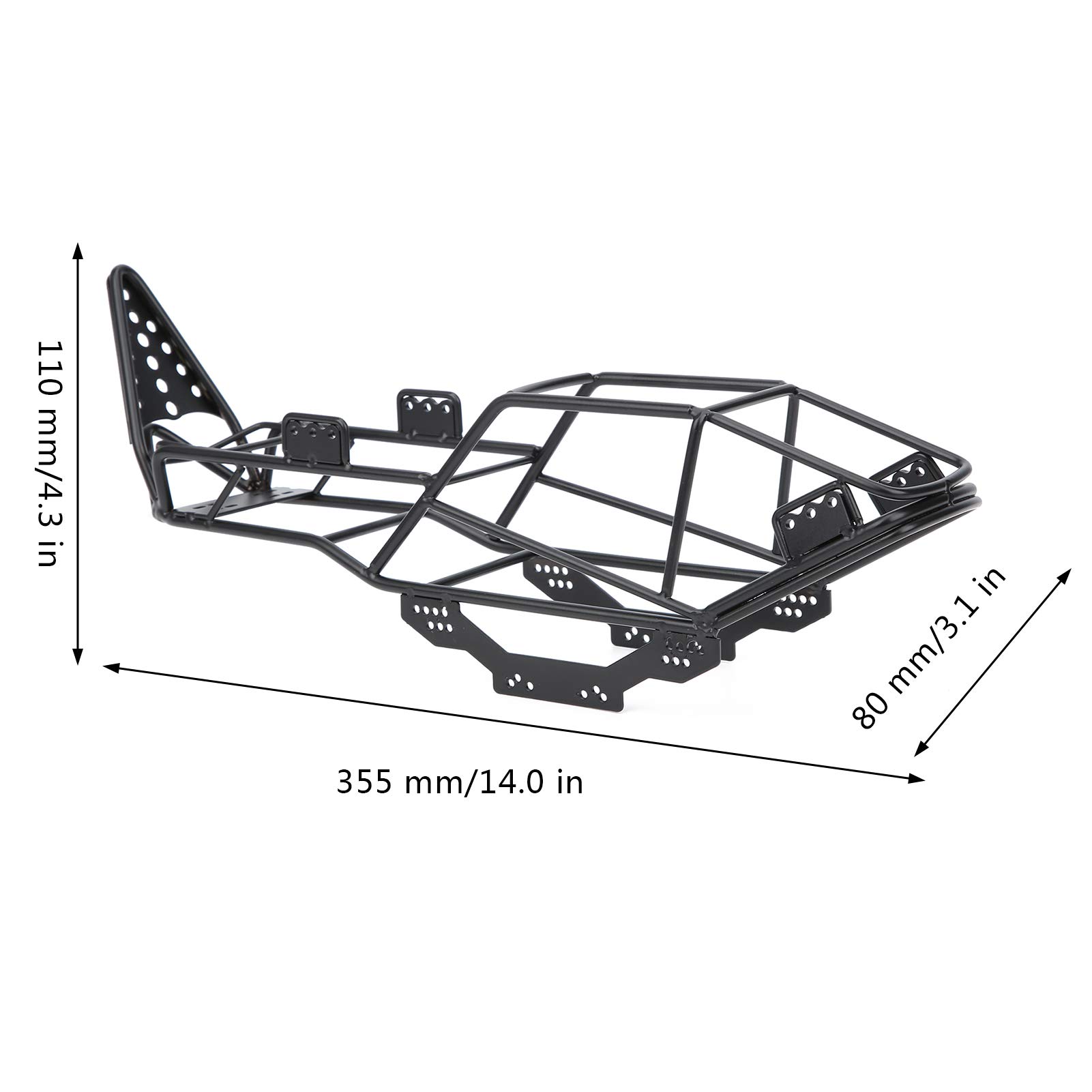 RC Roll Cage, Metal RC Frame Body Chassis Upgrade Part Car Model Accessories for SCX10 1/10 RC Car Crawler Model Toys