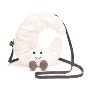 jellycat amuseables moon plush bag, 10 inches | crossbody and shoulder purse | fun and unique handbag