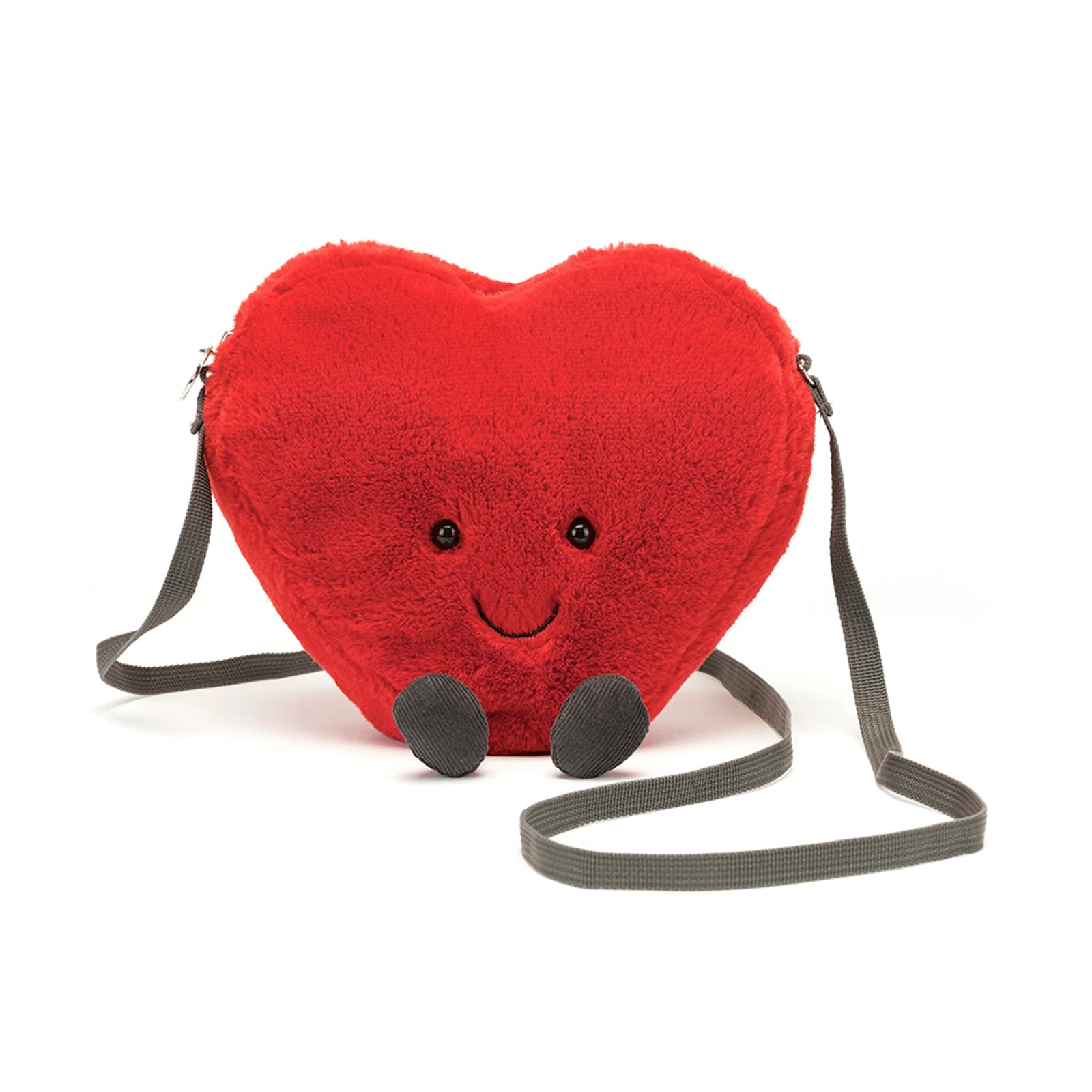 Jellycat Amuseables Heart Plush Bag, 7 inches | Crossbody and Shoulder Purse | Fun and Unique Handbag