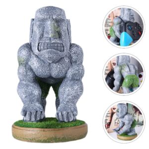 Cabilock Moai Stand Easter Desk Ornaments Tablet Support Holder Cellphone Support Selfie Stand Table Cell Phone Stand Tablet Car Holder Headphone Storage Holder Resin Intelligent Statuette