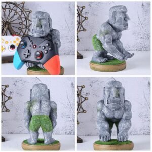 Cabilock Moai Stand Easter Desk Ornaments Tablet Support Holder Cellphone Support Selfie Stand Table Cell Phone Stand Tablet Car Holder Headphone Storage Holder Resin Intelligent Statuette