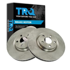 trq front brake rotors set vented compatible with 2015-2020 ford edge 2019-2020 police responder hybrid ssv plug-in hybrid