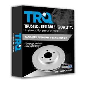 TRQ Front and Rear Brake Rotors Set Premium G-Coated Compatible with 2013-2016 Ford Escape 2014-2018 Transit Connect