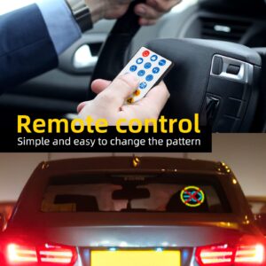 DIY Led Sign for Car, Cool Car Accessories for Men, Programmable LED Sign with Remote on Back Window, Turn Off High Beam & Wave to Drivers & Praise