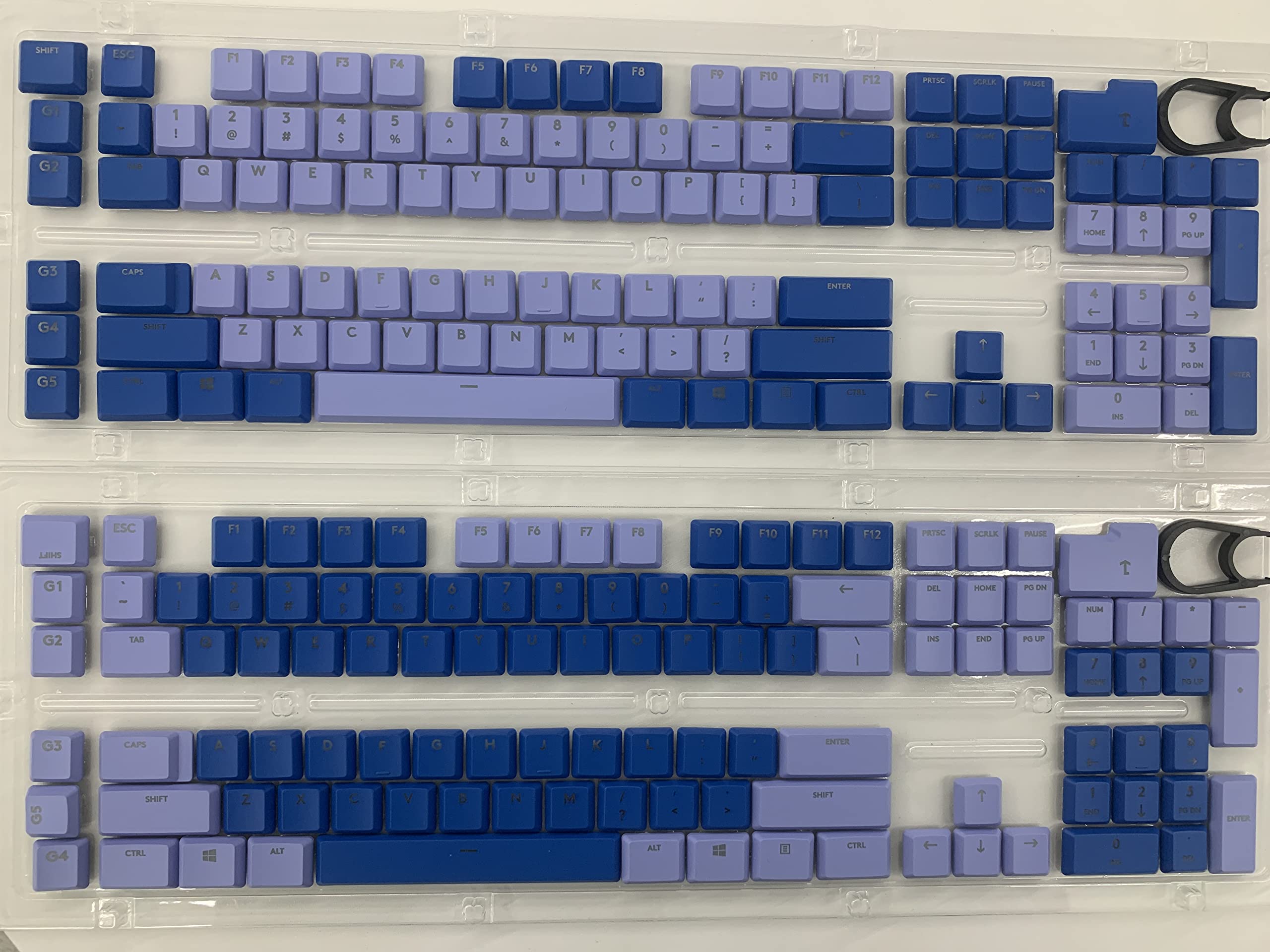 Suitable Logitech G915TKL G915 G815 Keyboard keycaps, 111 Keys. Replacement Keycaps Mechanical Gaming Keyboard… (Blue and Purple)