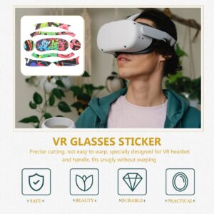 DOITOOL 1 Sheet Pico 4 Stickers Vr Glasses Skin Vr Glasses Protective Accessories Vr Glasses Decal Glasses Headphones Vr Glasses Protective Sticker Earphone 3D PVC Protection