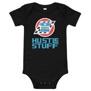 mopar hustle stuff baby bodysuit - black, size 3-6 months